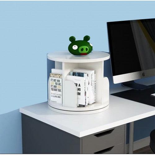 360° Rotating Stackable Bookshelf Organizer (White) - Toytexx 360° Rotating Stackable Bookshelf Organizer (White) - Toytexx
